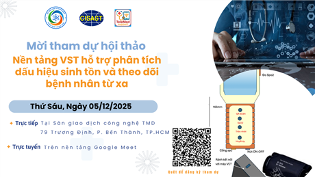 [Trực tiếp] Hội thảo giới thiệu “Nền tảng VST hỗ trợ phân tích dấu hiệu sinh tồn và theo dõi bệnh nhân từ xa”